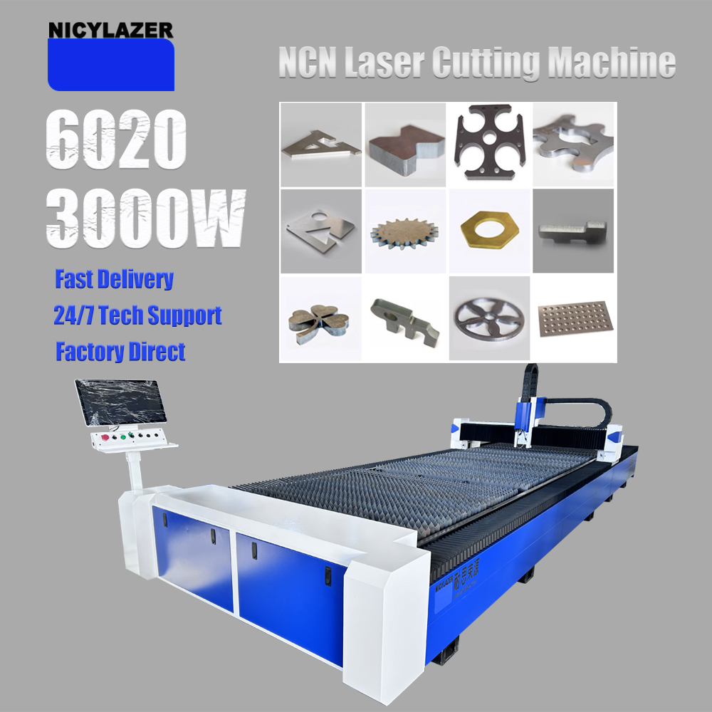 Industrial Laser Metal Cutter - CNC 3000W 6020 Fiber Laser Cutting