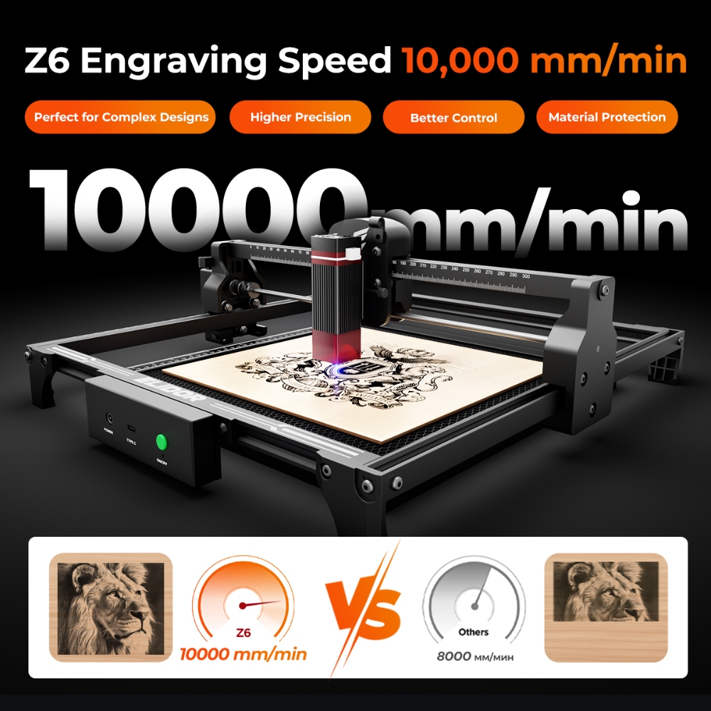ELIDOR Z6 6W/12W Laser Engrave - Air Assist Pump Laser 评论和价格