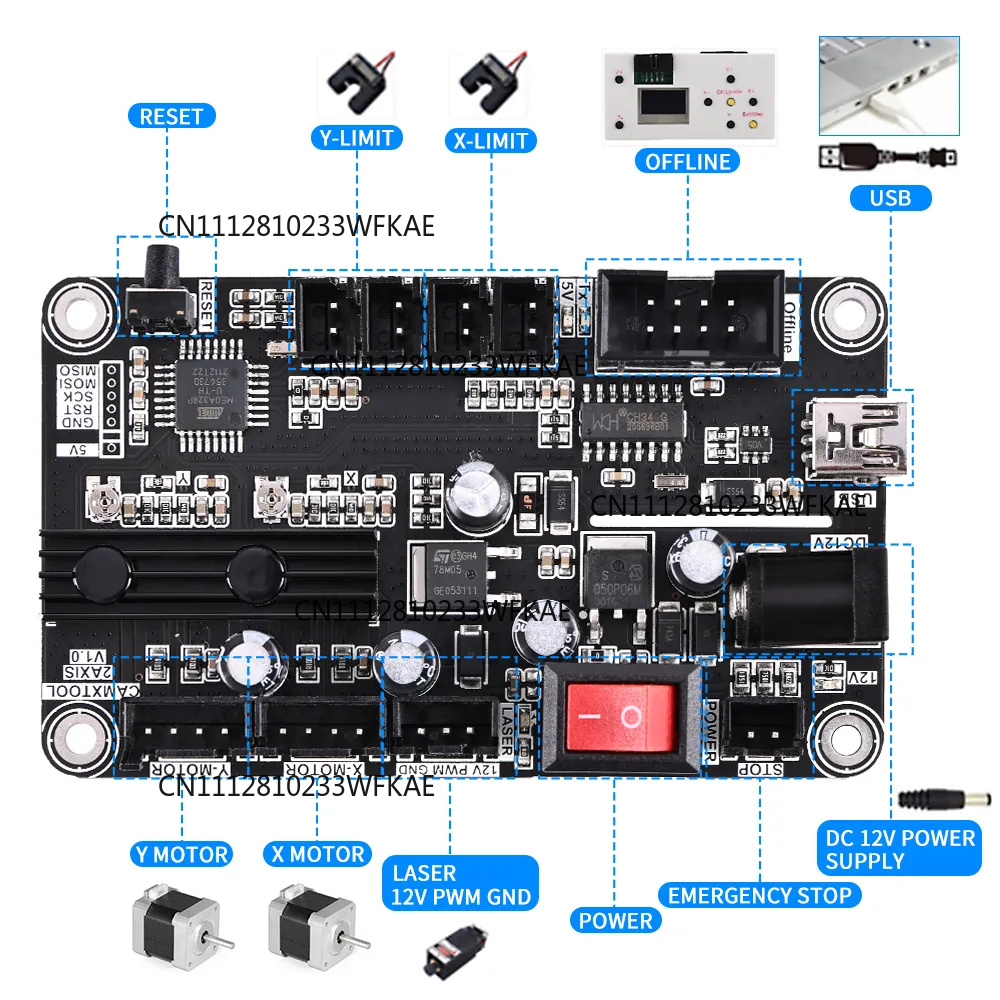2-Axis Laser Engraver Control  - Controller Grbl Board 评论和价格