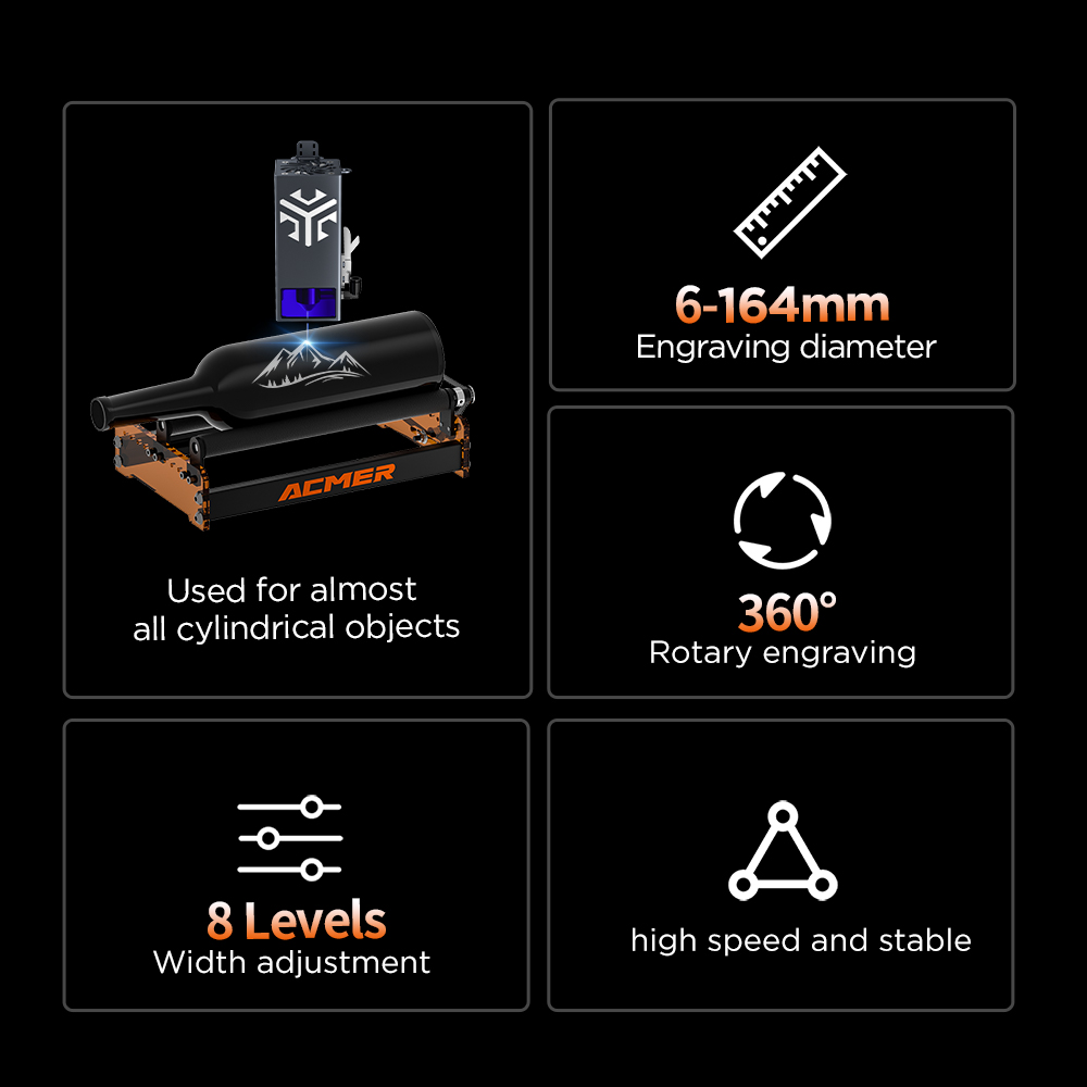 ACMER M3 Laser Rotary Roller 3 - Laser Engraving Software 评论和价格