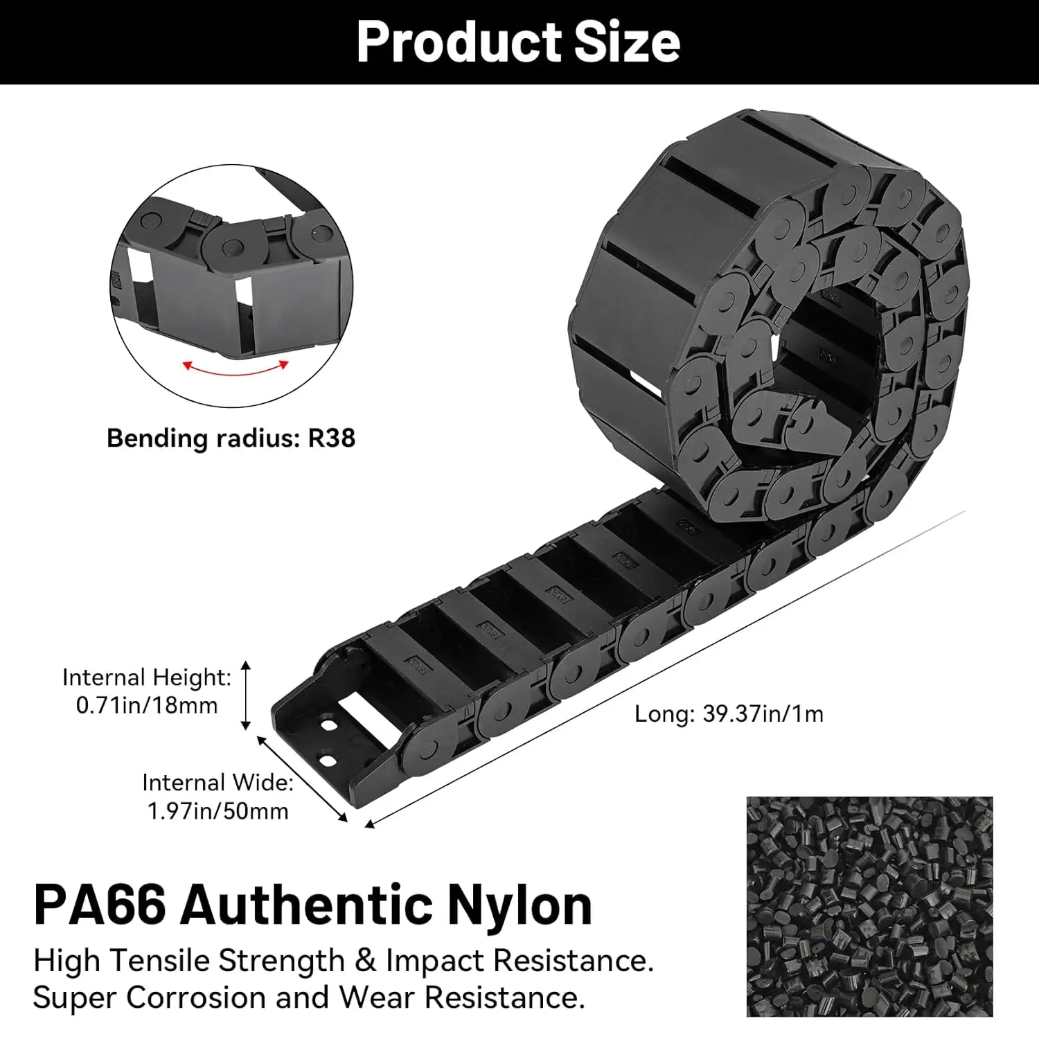 Cable Drag Chain R55 R38 Semi- - Drag Chain Cnc 评论和价格