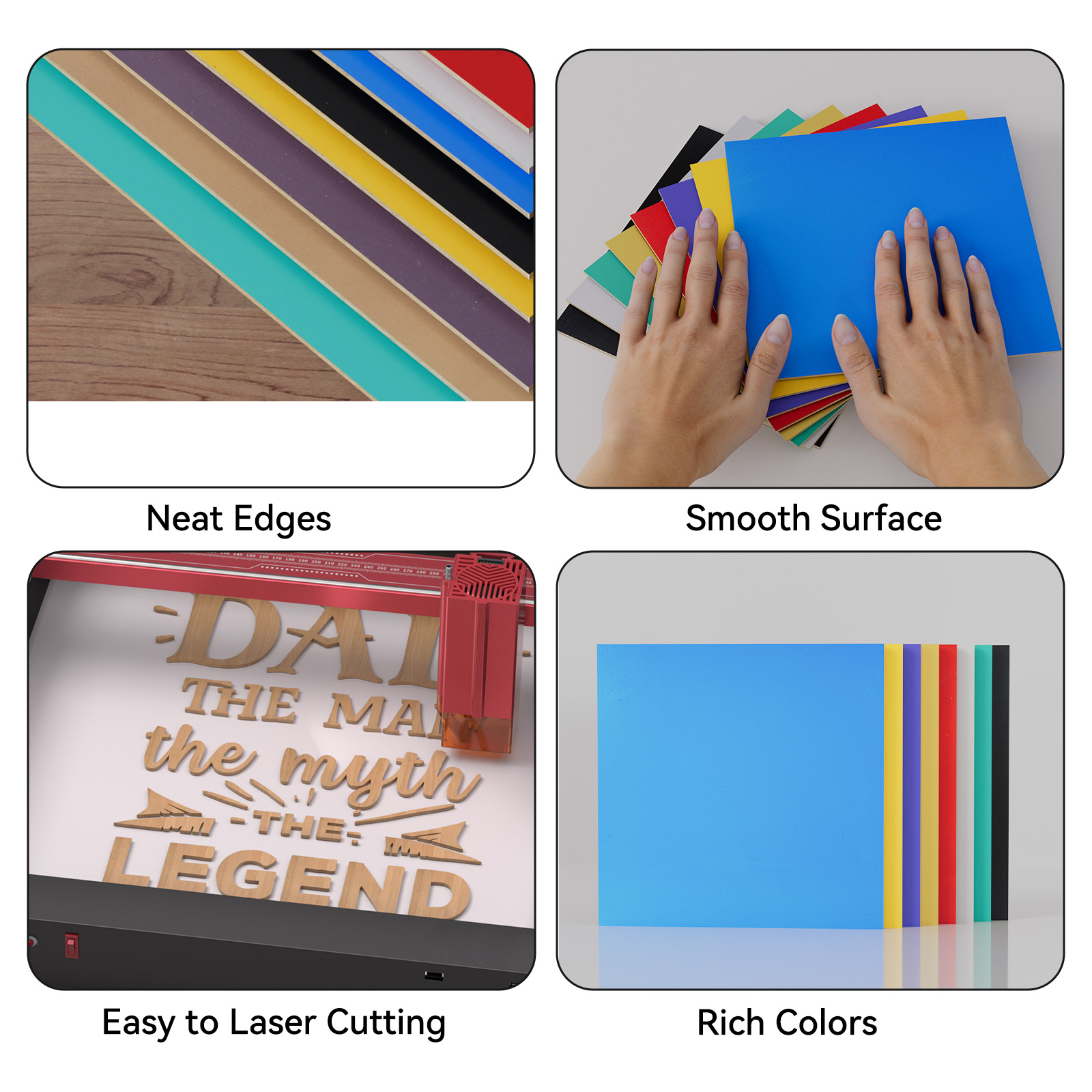 8pcs 3mm 30x30cm Paint-free Co - Laser Engraving Software 评论和价格